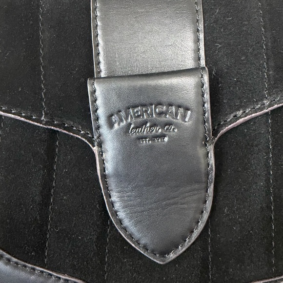 NWT American Leather - Black Leather Crossbody Bag FREE SHIPPING - Picture 3 of 7